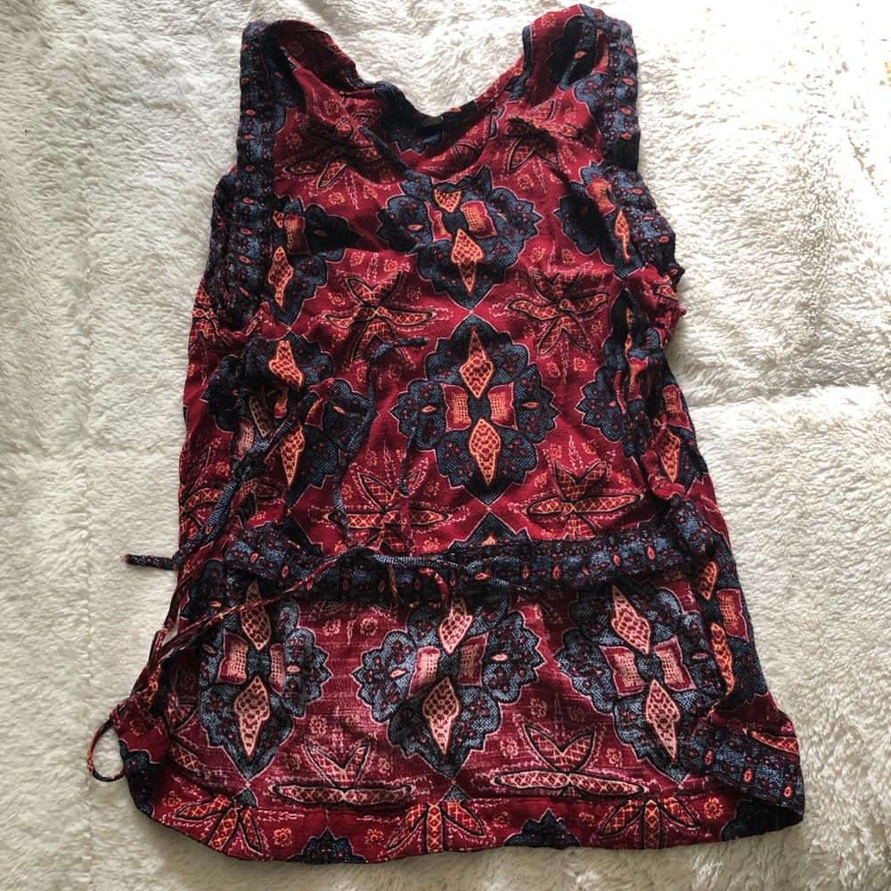 Free People Super Cute Boho Hi-Low Tank Top
